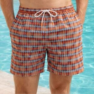 Swims 6.5” Men's Geometric Swim Shorts Size Large NWOT